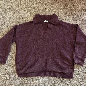 Maurices Deep Purple V-Neck Sweater
